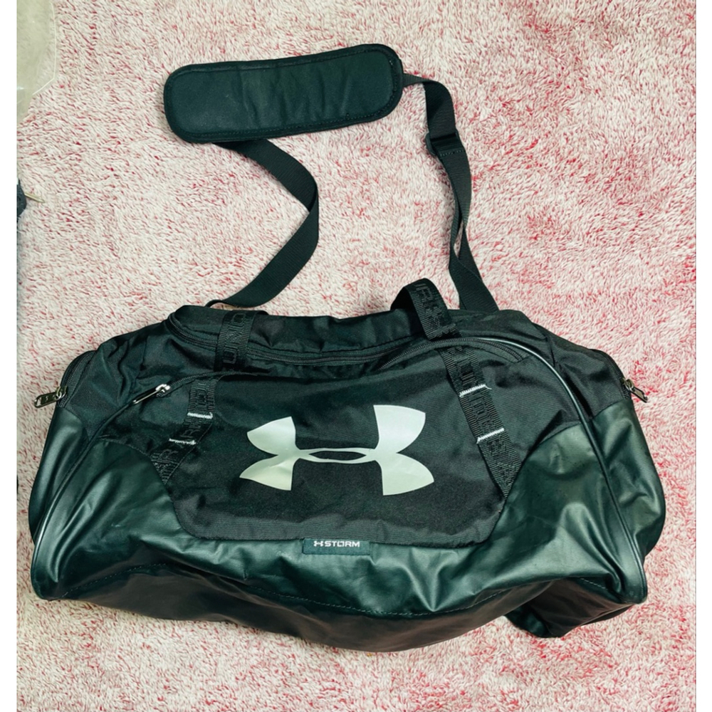 Men's Under Armour Black Silver Storm Duffel Bag One Size